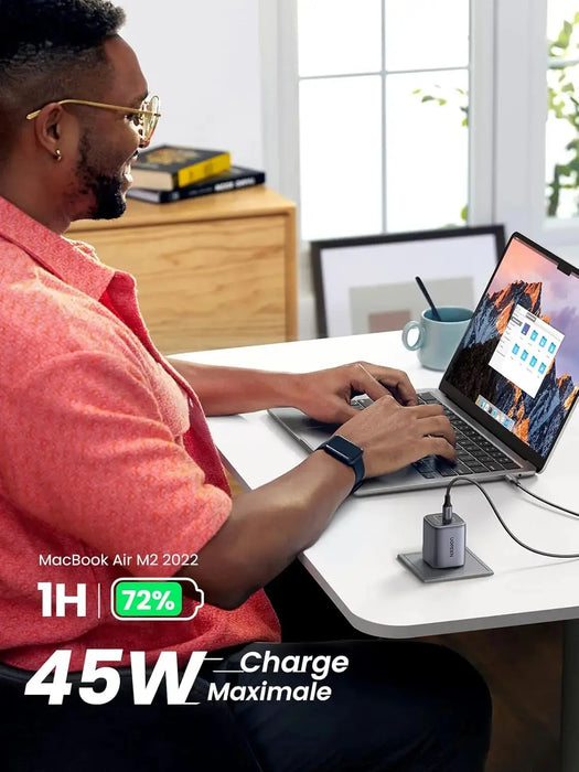 UGREEN 45W Nexode 2-Port USB C Charger GaN II Tech Galaxy S22 Ultra S21 MacBook Air iPhone 14 Pro Max Plus Wall (90573) Ugreen