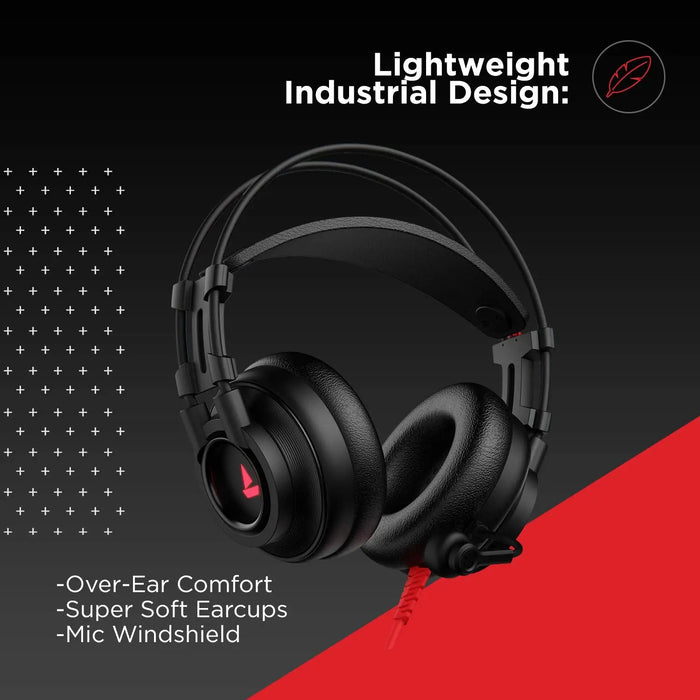boAt Immortal IM200 7.1 Wired Over Ear Gaming RGB USB Headphones With Mic-Active Black(Open Box) BOAT