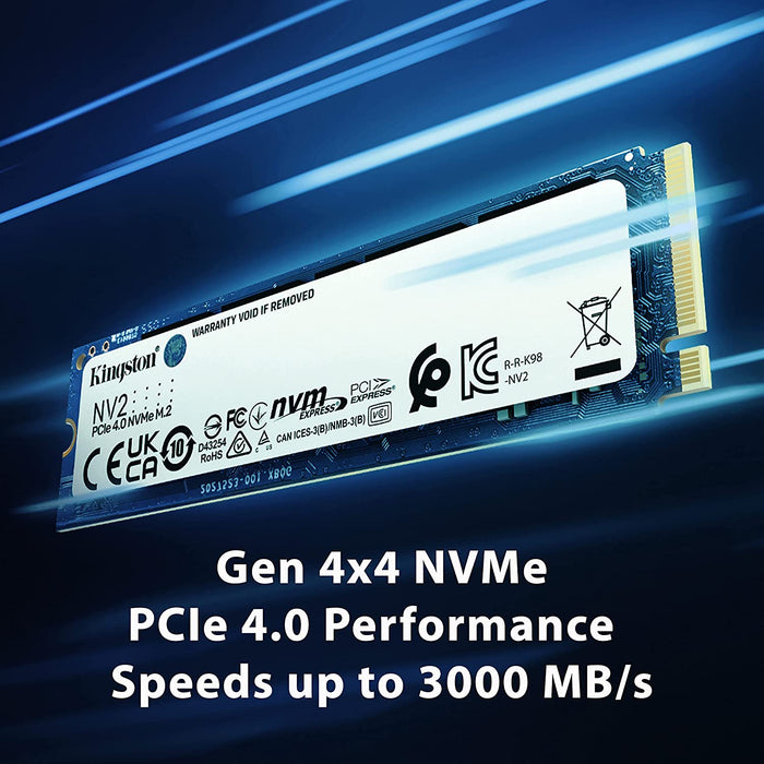Kingston NV2 250G M.2 2280 NVMe PCIe Internal SSD Upto 1300 MB/s ( SNV2S/250G)