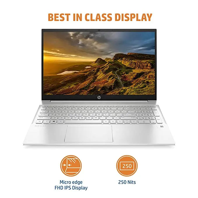 HP Pavilion Ryzen 5 Hexa Core 5625U(8 GB/512 GB SSD/Windows 11 Home)15-eh2018AU Laptop  (15.6"/Natural Silver/MSO) HP