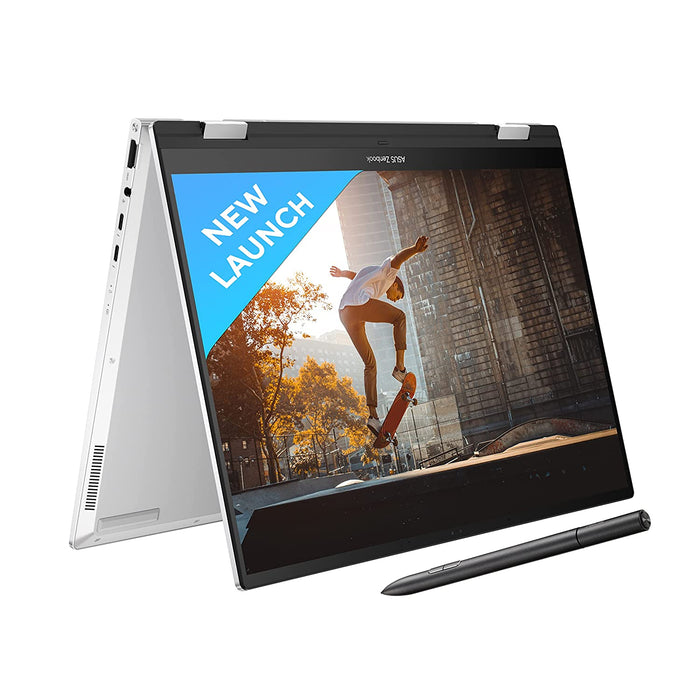 ASUS Zenbook 14 Flip OLED 2023 Core i7-1360P Thin & Light Laptop(14"/16GB/1TB SSD/Win 11)-Foggy Silver