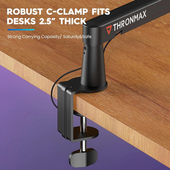 Thronmax Twist Microphone Boom Arm, Black (S6) Thronmax