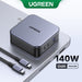 UGREEN 90549 Nexode 140W USB C 3.1 PD GAN 3 Port Charger For Smartphone, MacBoo With 1.5M USB Cable