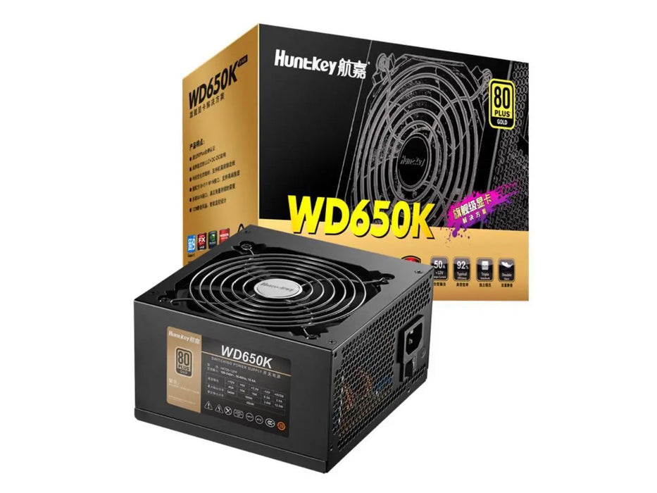Huntkey WD650K 650W 80Plus + Gold Certified Power Supply Huntkey