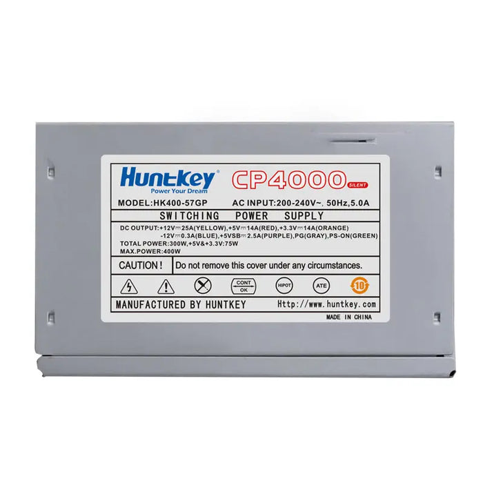Huntkey CP4000 400Watt Silent ATX12V 2.31 PC Computer Power Supply With 120mm Fan (White) Huntkey