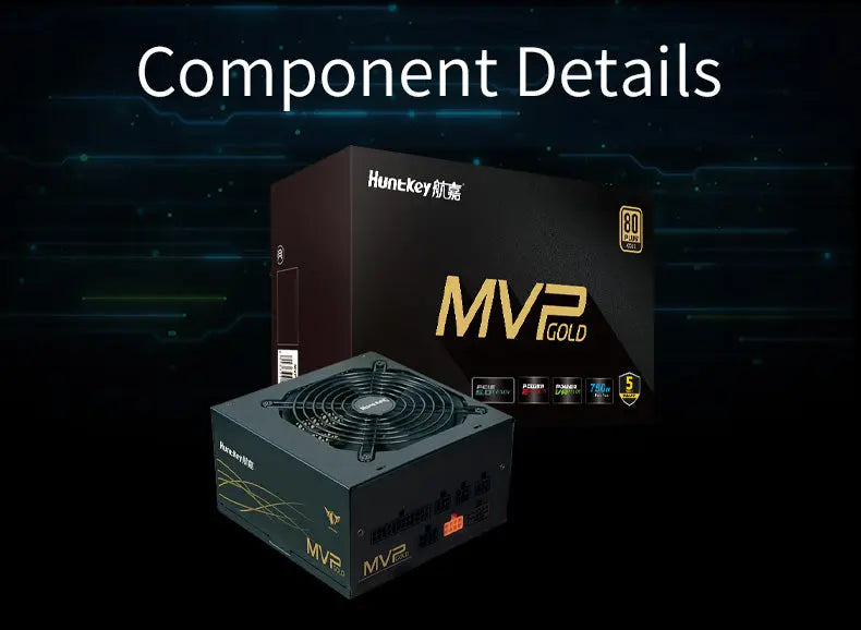 Huntkey MVPK650 80Plus + Gold Certified Modular 650W Power Supply Huntkey