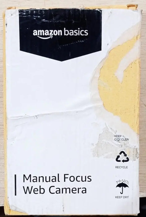 Amazon Basics Manual Focus Full HD 1080P 2.1 Megapixel 30 FPS Web Camera with Built-in Mic for PC/Mac/Laptop Video Calling (Open Box/Renewed) Amazon Basics