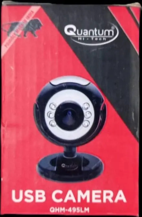 Quantum QHM495LM 25MP USB PC Web Camera With Night Vision & In-Built Mic(Open Box/Renewed) Quantum