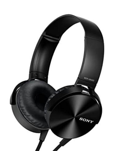 Sony Extra Bass MDR-XB450AP On-Ear Headphones with Mic (Black)