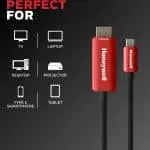 HONEYWELL HC000015 TYPE C TO HDMI CABLE- 2M(RED) Honeywell