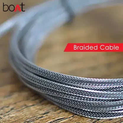 Boat USB 500 Micro USB 2.4A Cable For MobilesTablet & Smartphones,1.5m-Black BOAT