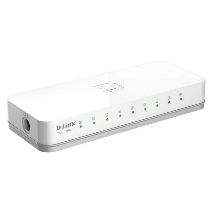 D-LINK DES-1008C 8-Port 10/100 Desktop Switch (White)