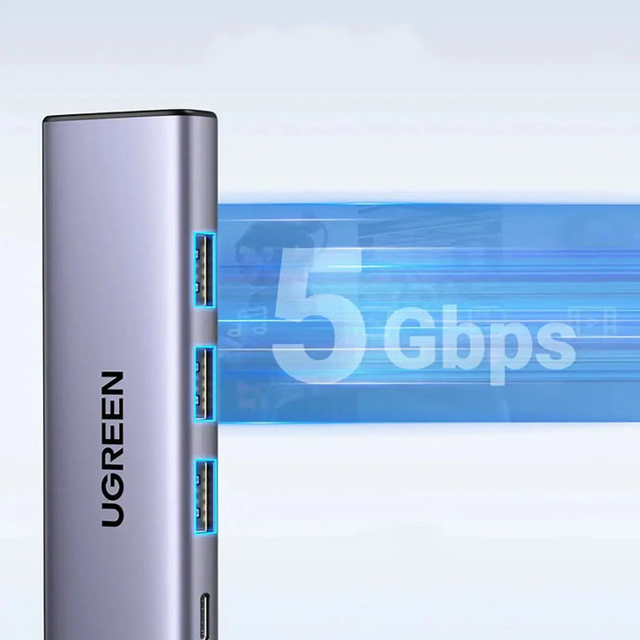 UGREEN 5-in-1 USB-C Multiport Dock 4K@60Hz HDMI 100W Power Delivery 3x USB-A 3.0 MacBook Pro iPad Pro Surface XPS ThinkPad 15597 Ugreen