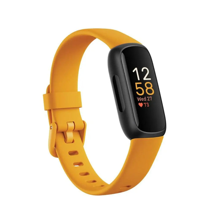 Fitbit Inspire 3 Health & Fitness Tracker(Morning Glow / Black) With 6M Premium FB424BKYW-FRCJK Fitbit