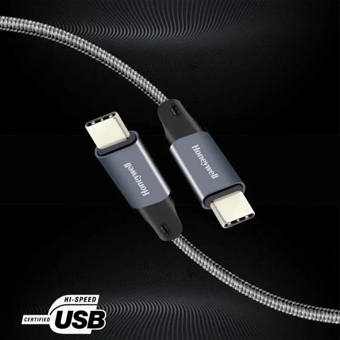 HONEYWELL HC000039 Type C To Type C USB 3.1 Cable 1.2M Braided - Grey Honeywell