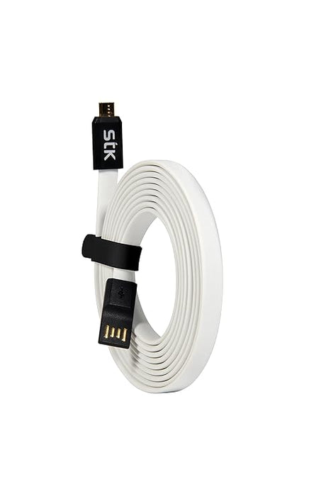 STK Noodle Data Sync Charge Cable for iPhone-WHITE