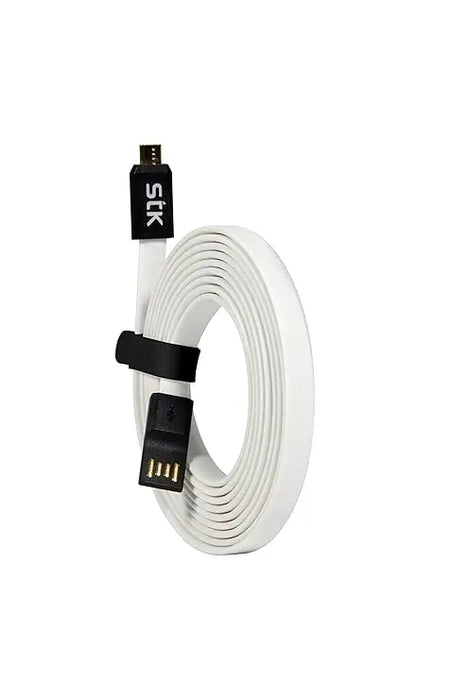 STK Noodle Data Sync Charge Cable for iPhone-WHITE STK