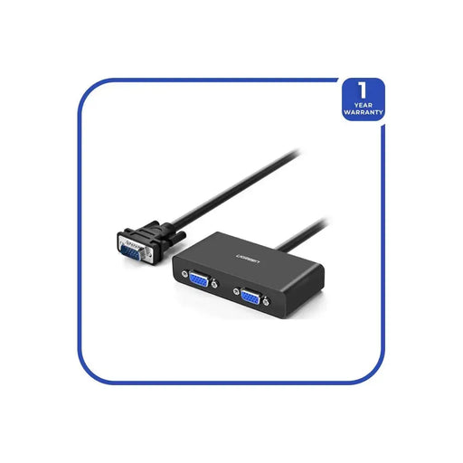 UGREEN 1x2 VGA Splitter Box Dual Display VGA Video Splitter Without Built-in Cable Monitor Projector TV Display Extension 80190 Ugreen