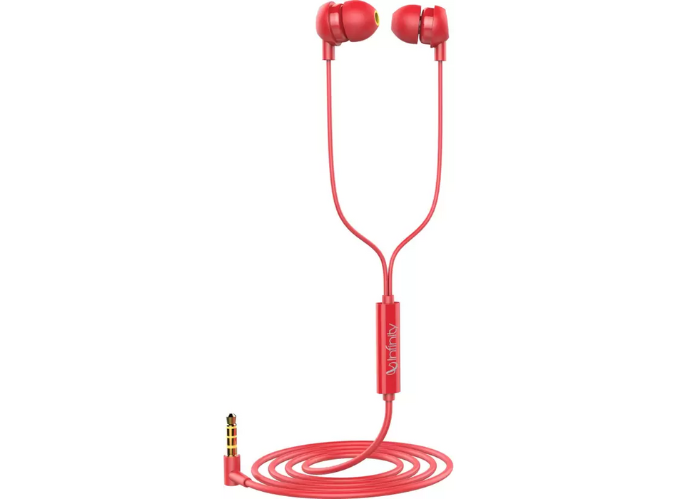 Infinity (JBL) Wynd 220 in-Ear Deep Bass Headphones with Mic( Red)