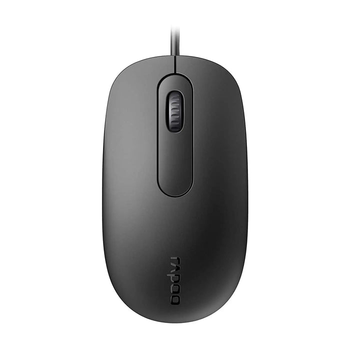 RAPOO N200 Wired Optical Mouse With 1600DPI-Black