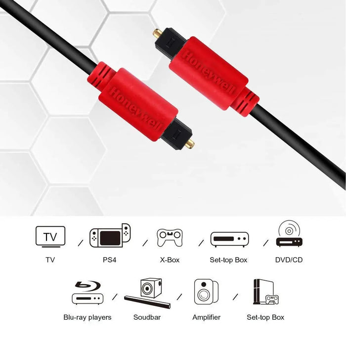 HONEYWELL HC000012 Digital Optical TosLink Cable- 2Meters