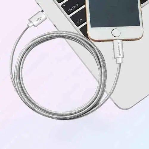 HONEYWELL HC000018 Apple Lightning Sync & Charge Cable (Braided) 1.2M - Silver
