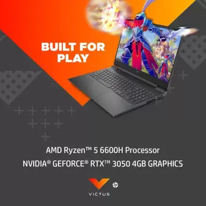 HP Victus Gaming R5-6600H Laptop(8GB/512GB SSD/W11 MSO H/RTX 3050 4GB/ Mica Silver)