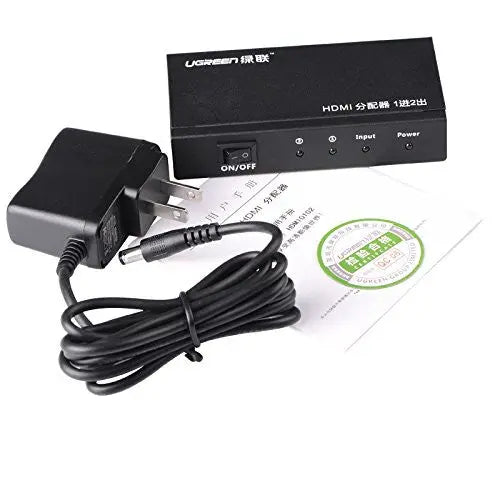 UGREEN 40201, 1 x 2 HDMI Amplifier Splitter-Black