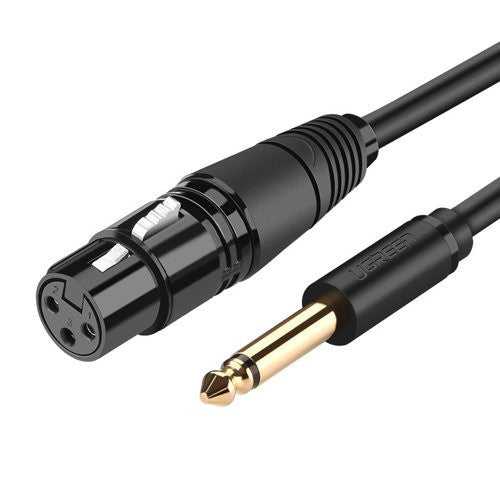 UGREEN 20719, 6.35mm Male to XLR Female Audio Cable, 2m (Black)