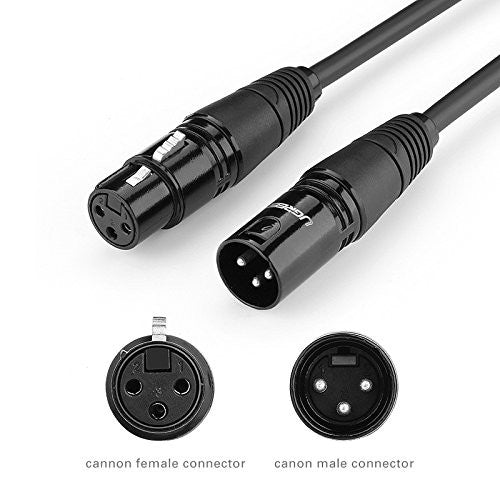 UGREEN 20711 XLR 3 Pin Cannon Male To Female Microphone Extension Audio Cable 3M - Black