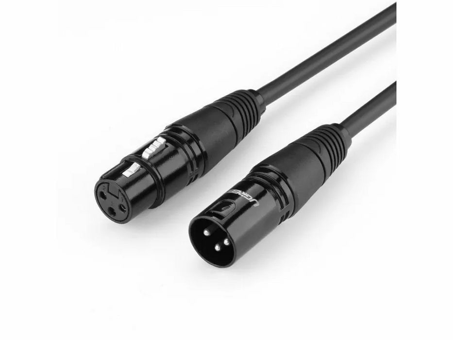 UGREEN 20712 Balanced XLR 3 Pin Cannon Male To Female Microphone Extension Audio Cable 5M - Black