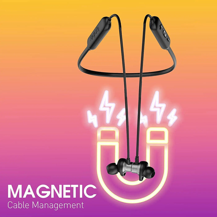 Infinity Glide N200, In Ear Wireless Earphones With Mic(Fast Charging, Deep Bass, Dual Equalizer,B5.0,IPX5,Premium Metal)Black