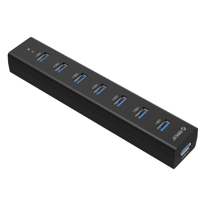 ORICO-H7013-U3-V1-BKBP 7-Port Hub USB 3.0 Hub With 5Gbps Speed & 1M Cable (Black)