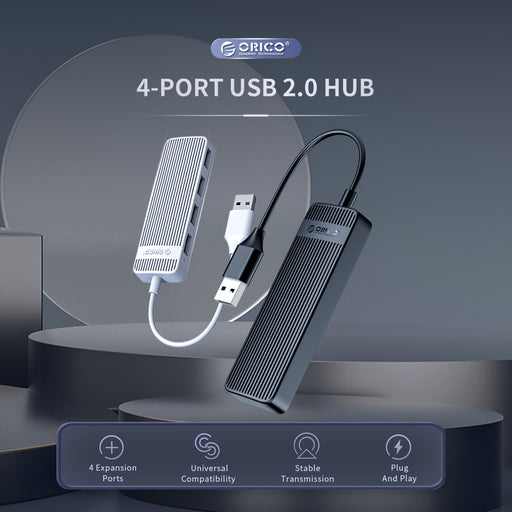 ORICO-FL02-WH-BP 4 Ports USB2.0 HUB(White)