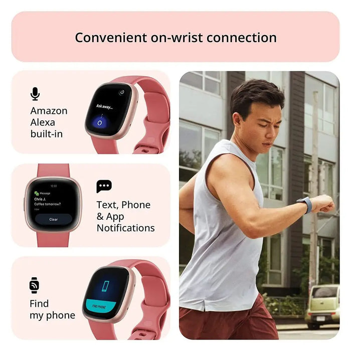 Fitbit Versa 4 Fitness Watch (Pink Sand / Copper Rose Aluminum) FB523RGRW-FRCJK