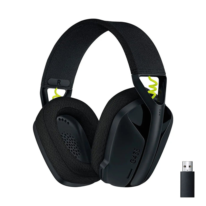 Logitech G435 Light Speed & Lightweight Gaming Bluetooth Wireless Over Ear Headphones With Mic-Black(Open Box)