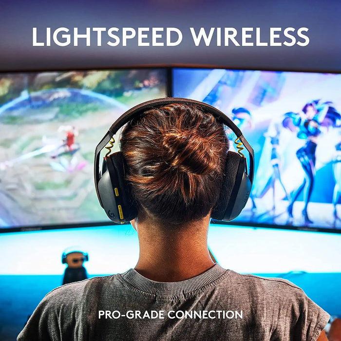 Logitech G435 Light Speed & Lightweight Gaming Bluetooth Wireless Over Ear Headphones With Mic-Black(Open Box)