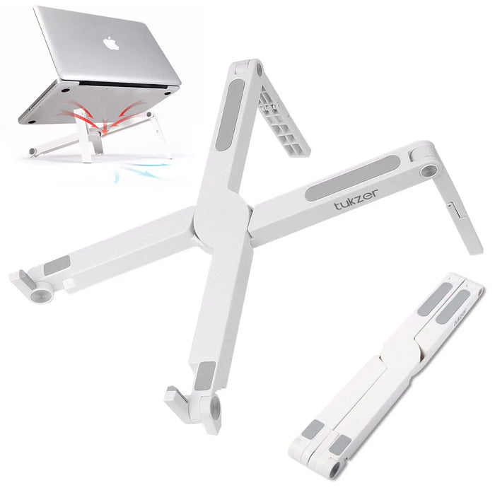 Tukzer CCC-AAA-DE-0712-F1-213 15.6" 2 Level Foldable Laptop Stand Riser-White(Open Box)