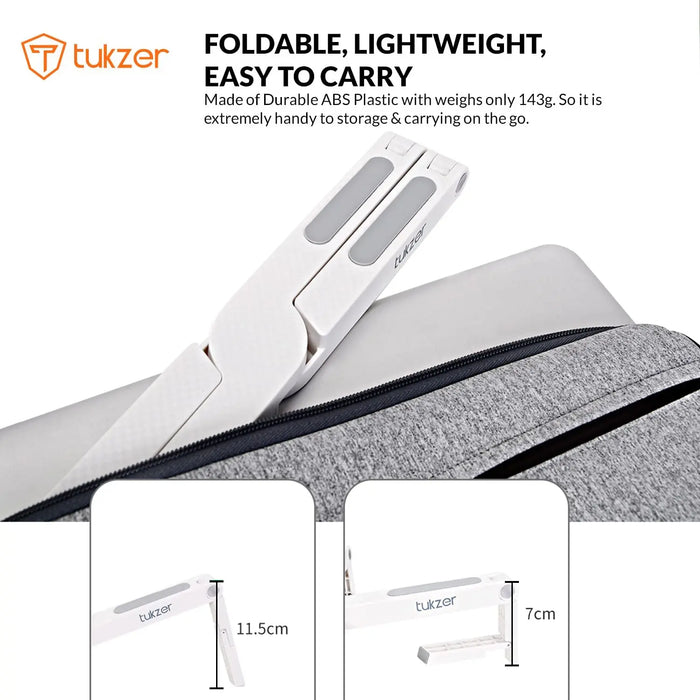 Tukzer CCC-AAA-DE-0712-F1-213 15.6" 2 Level Foldable Laptop Stand Riser-White(Open Box)