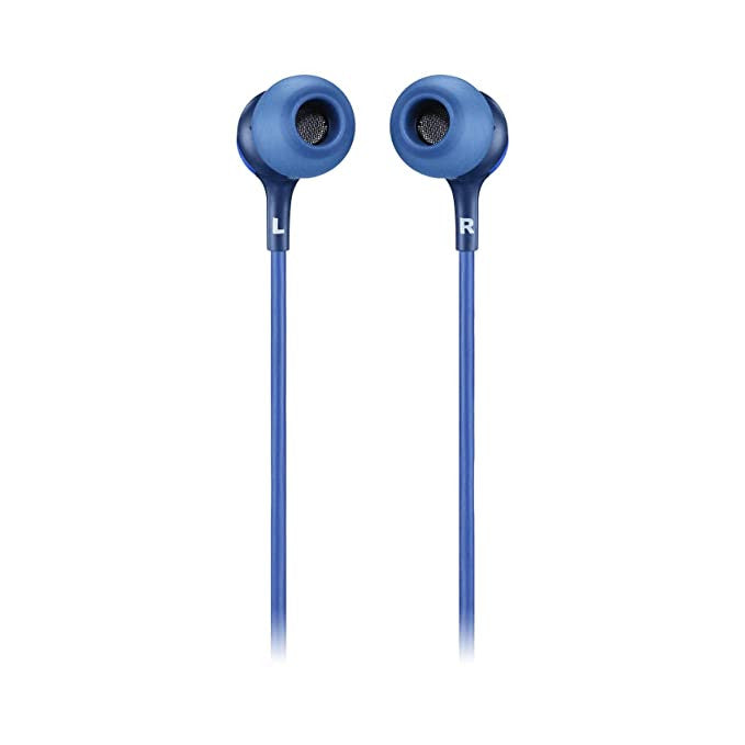 JBL LIVE100 By Harman Wired In Ear Headphones With In-Line Mic And Remote(Blue)