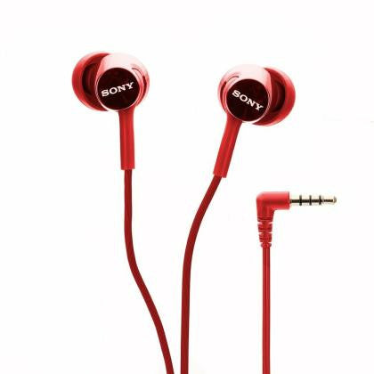 SONY MDR-EX150AP Wired Headset With Mic (Red, In the Ear)