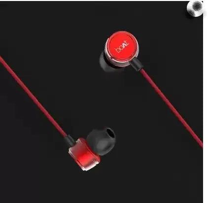 boAt BassHeads 172 Wired Headset  (Raging Red, In the Ear)