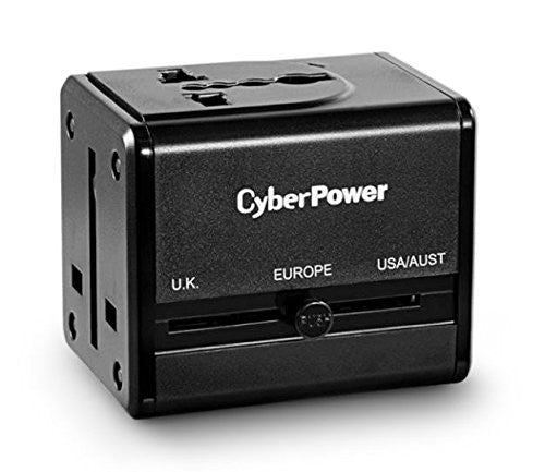 CyberPower Smart Travel Adapter with USB Port (Black)