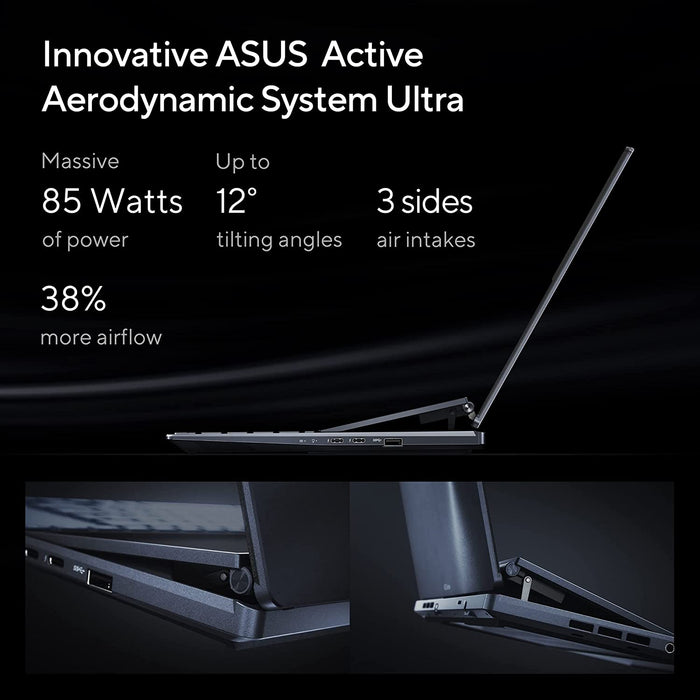 ASUS Zenbook Pro 14 Duo OLED 2023 Core i5-13500H Dual Screen Touch Laptop(16GB/1TB SSD/RTX 4050/Win 11)-Black