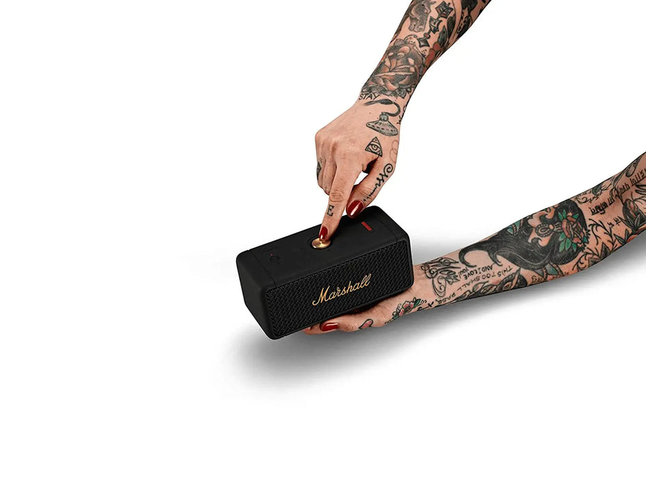 Marshall Emberton 20W Wireless Bluetooth Portable Speaker (Black & Brass)