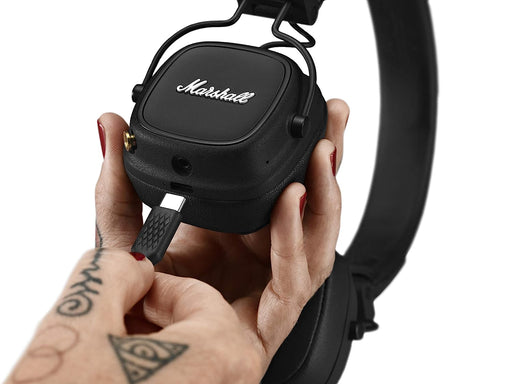 Marshall Major IV Wireless Bluetooth On Ear Headphone With Mic-Black