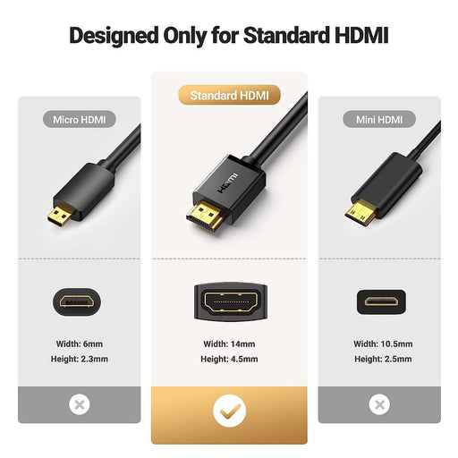 UGREEN 10146 HDMI 4K@60Hz Male To Female Extension Cable 5M (Black)