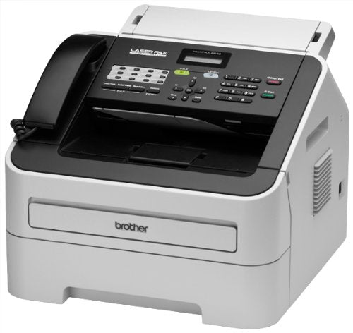 Brother FAX-2840 High Speed Mono Laser Fax Machine (16MB/20 Sheets ADF/33.6Kbps Modem Speed)-Gray
