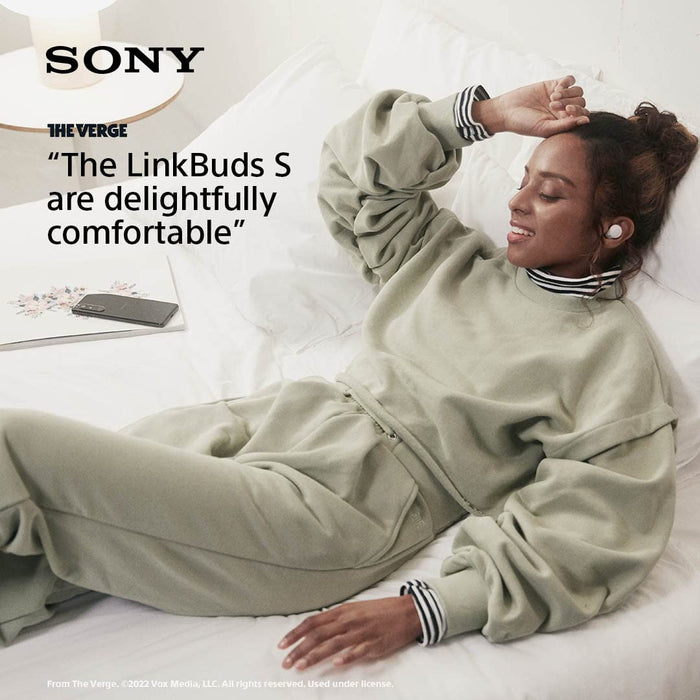 Sony LinkBuds S WFLS900N-WHT Truly Wireless Noise Cancellation Earbuds Hi-Res Audio & 360 Reality Audio -White