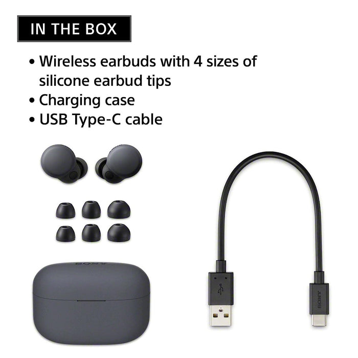 Sony LinkBuds S WF-LS900N/BLK Truly Wireless Noise Cancellation Earbuds Hi-Res Audio & 360 Reality Audio -Black